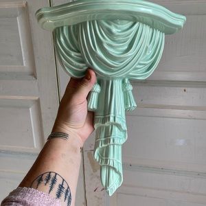 Vintage Vertex mint green ceramic shelf